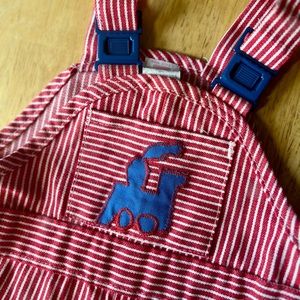 Vintage red and white pin striped Sears Overalls - Made in USA